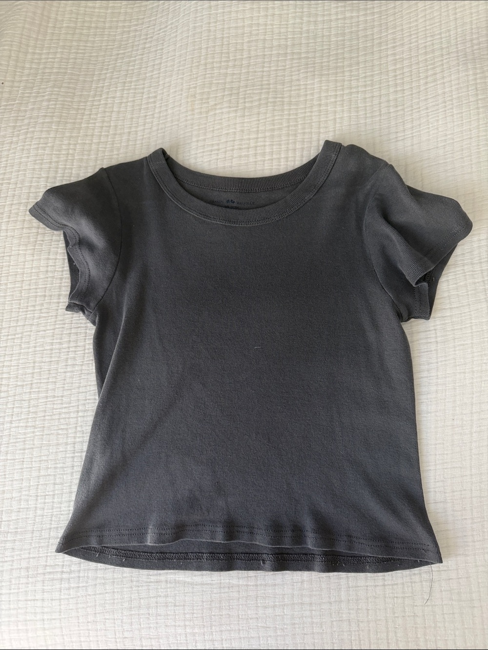 Brandy Melville Kid's Short Sleeve Tee - Charcoal Gray